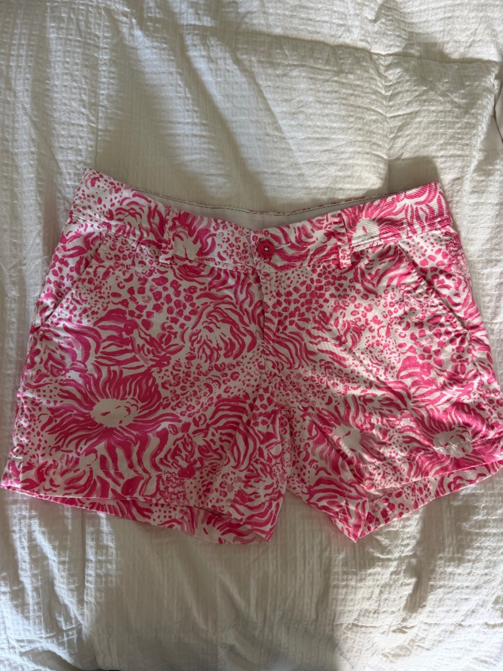 Lilly Pulitzer Callahan Pink White Print Shorts